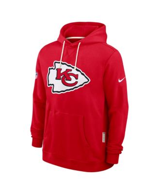 Men's Red Kansas City Chiefs Sideline Initial Home Performance Pullover Hoodie