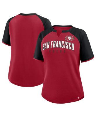 Fanatics - Women's Scarlet/Black San Francisco 49ers Height Advantage T-Shirt
