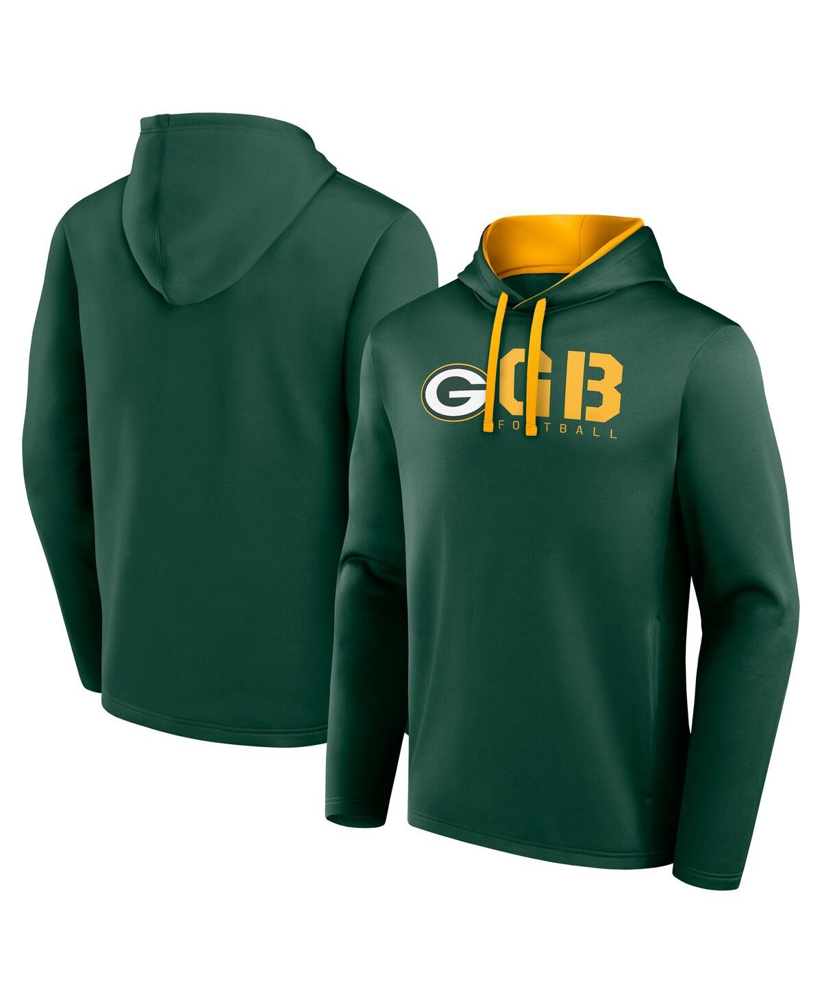 Men's Green Green Bay Packers Head Start Pullover Hoodie - Green