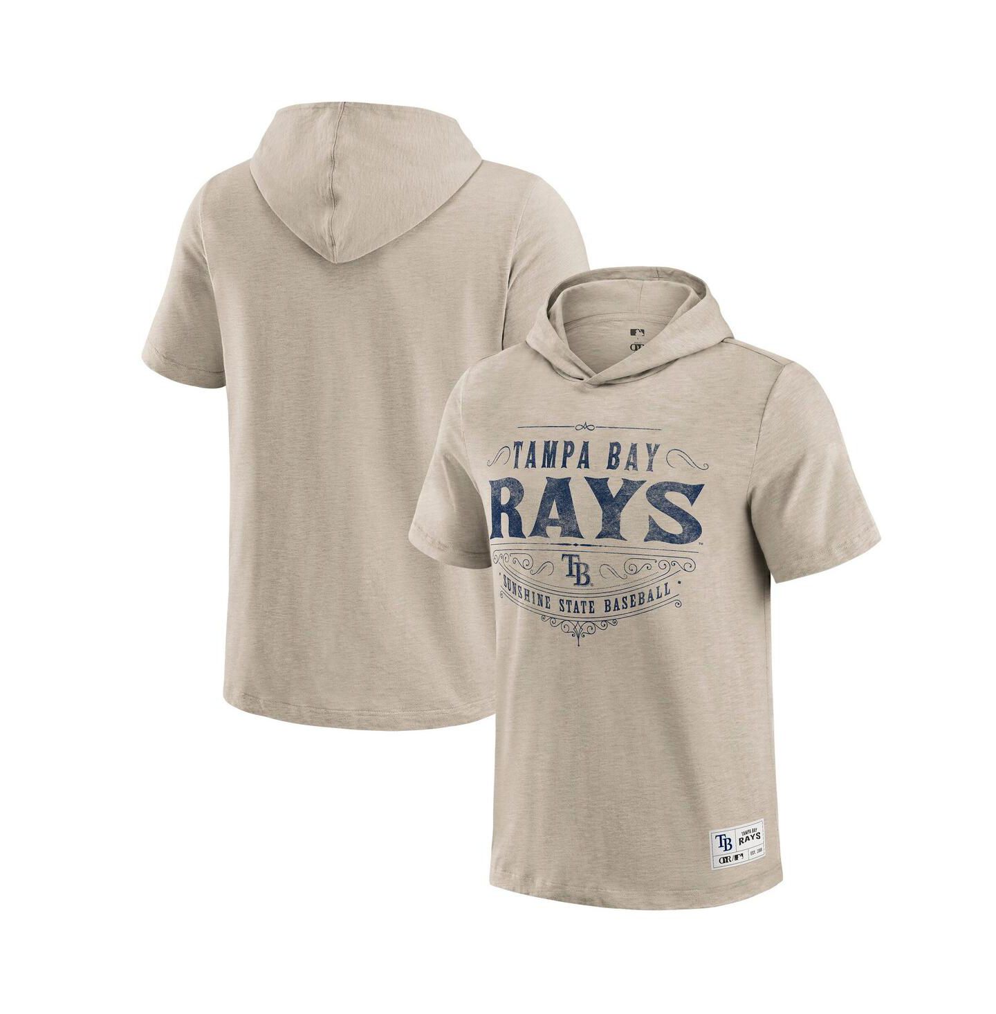 Мужская футболка Fanatics Tan Tampa Bay Rays Hooded — фото 1