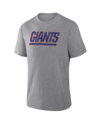Men's Heather Gray New York Giants Pass Rush Tri-Blend T-Shirt