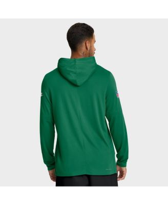 Men's Kelly Green Philadelphia Eagles Big Tall Alt Pack Performance Long Sleeve Hoodie T-Shirt