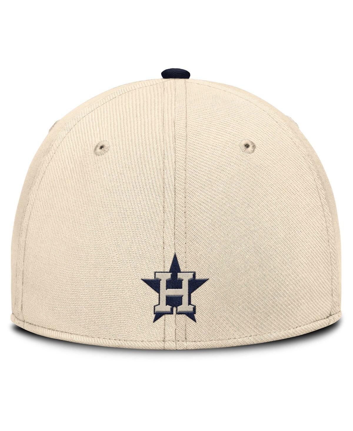 Nike Men's Natural/navy Houston Astros Statement Rise Performance Flex Hat In Multi