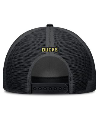 Men's Black Oregon Ducks Rise Primetime Trucker Adjustable Hat