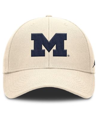 Men's Natural Michigan Wolverines Rise Primetime Performance Trucker Adjustable Hat