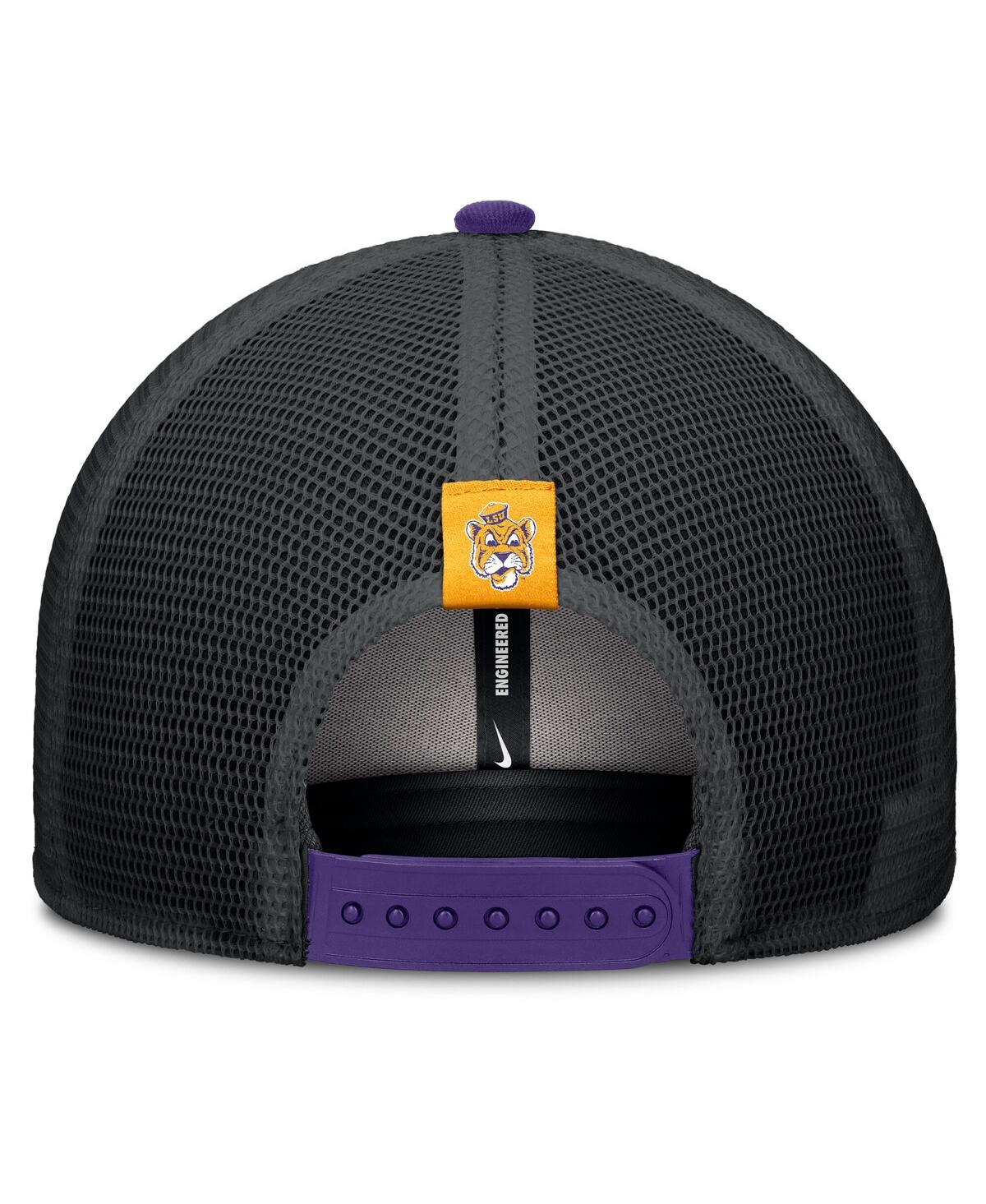 Nike Men's Purple/black Lsu Tigers Legacy Arch Rise Performance Trucker Adjustable Hat In Multi