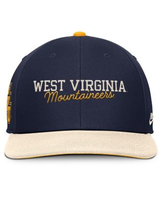 Men's Navy/Cream West Virginia Mountaineers Pro Legacy Script Snapback Hat