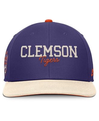 Men's Purple/Cream Clemson Tigers Pro Legacy Script Snapback Hat