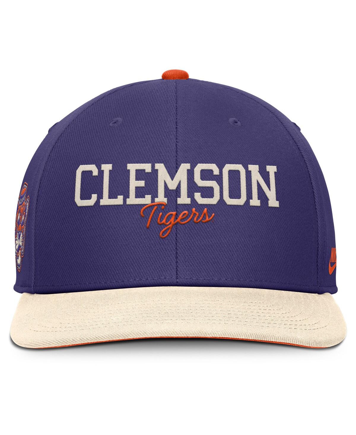 Nike Men's Purple/cream Clemson Tigers Pro Legacy Script Snapback Hat
