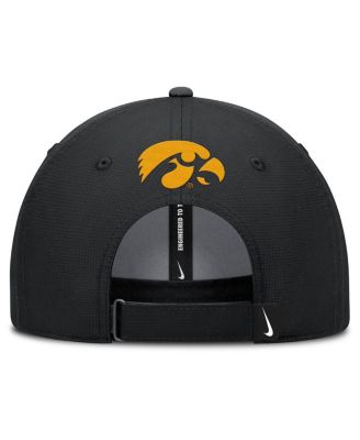 Men's Black Iowa Hawkeyes Club Prep Performance Adjustable Hat