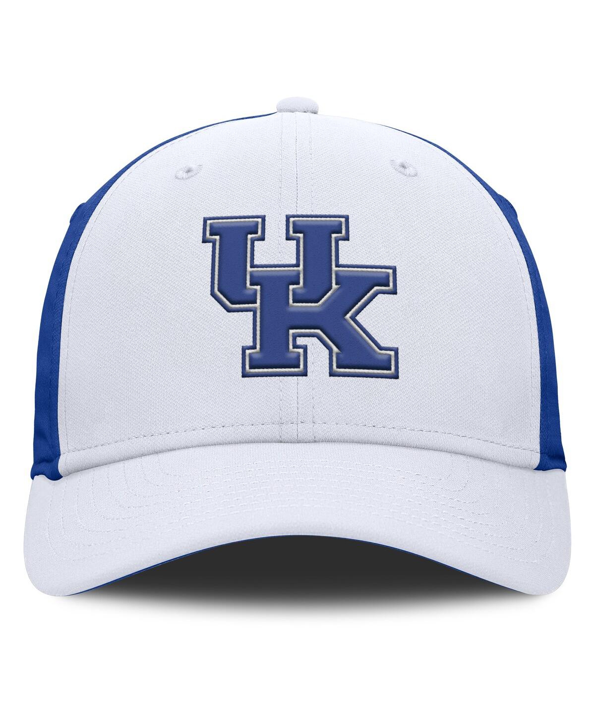 Nike Men's White/royal Kentucky Wildcats 2025 Sideline Rise Local Performance Flex Hat In Multi
