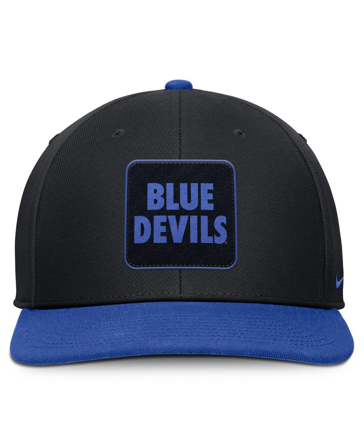 Nike Men's Black/royal Duke Blue Devils 2025 Sideline Campus Pro Local Snapback Hat In Multi