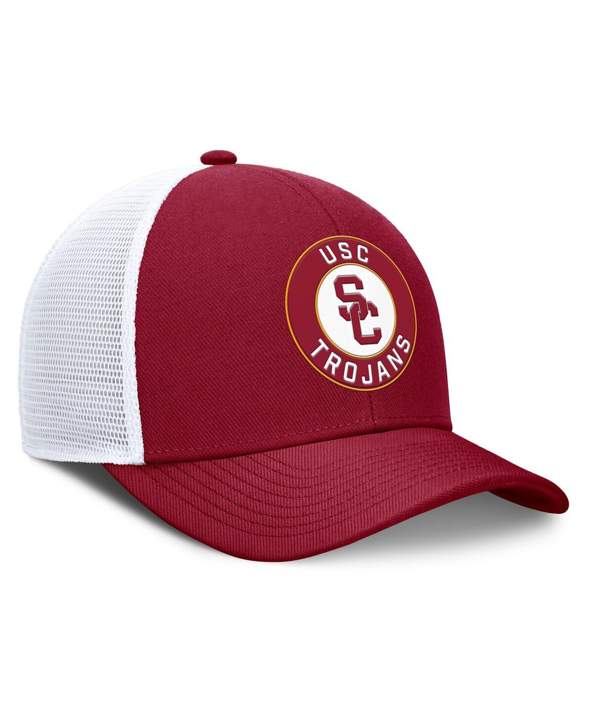 Nike Men's Cardinal/white Usc Trojans Rise Primetime Performance Trucker Adjustable Hat