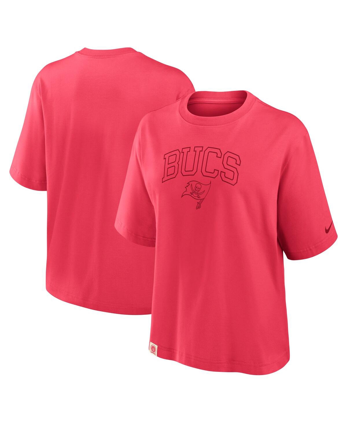 Women's Red Tampa Bay Buccaneers Glory Arch Boxy T-Shirt - Red