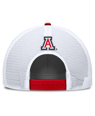 Men's Red/White Arizona Wildcats 2025 On-Field Rise Patch Trucker Adjustable Hat