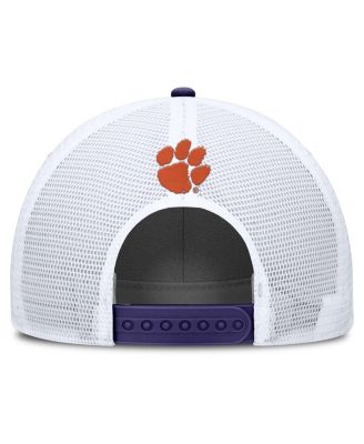 Men's Purple/White Clemson Tigers 2025 On-Field Rise Patch Trucker Adjustable Hat