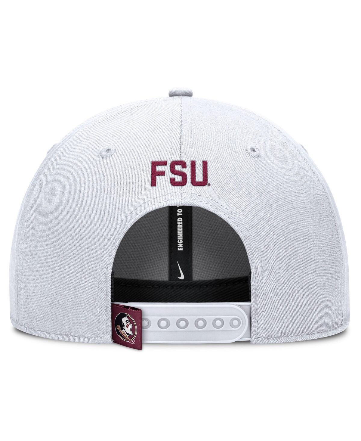 Nike Men's White Florida State Seminoles 2025 On-field Rise Performance Adjustable Hat In White