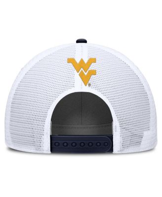 Men's Navy/White West Virginia Mountaineers 2025 On-Field Rise Patch Trucker Adjustable Hat