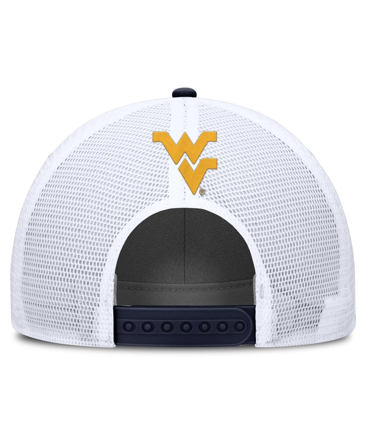 Nike West Virginia On-field Rise  Men's College Trucker Adjustable Hat In Blue
