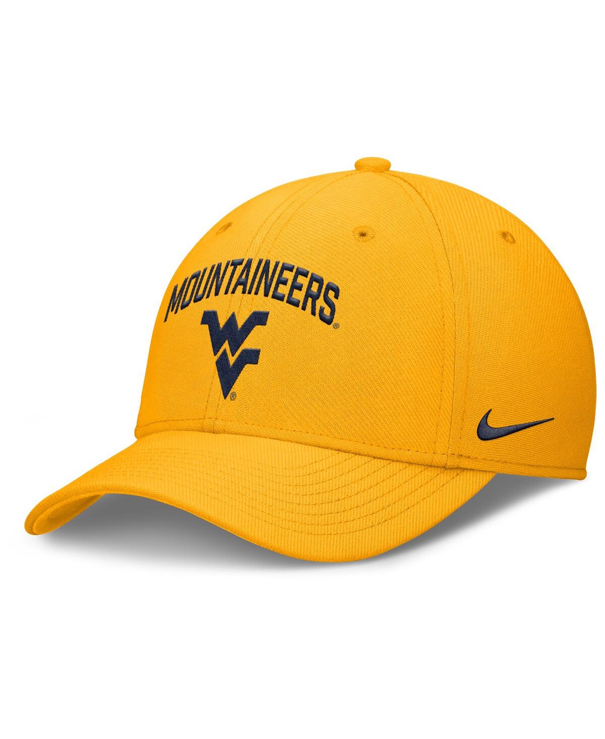 Men's Gold West Virginia Mountaineers 2025 On-Field Rise Performance Flex Hat - Gold