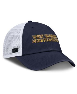 Men's Navy West Virginia Mountaineers 2025 Gameday On-Field Club Adjustable Trucker Hat
