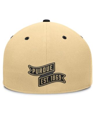 Men's Gold/Black Purdue Boilermakers Balance Fitted Hat