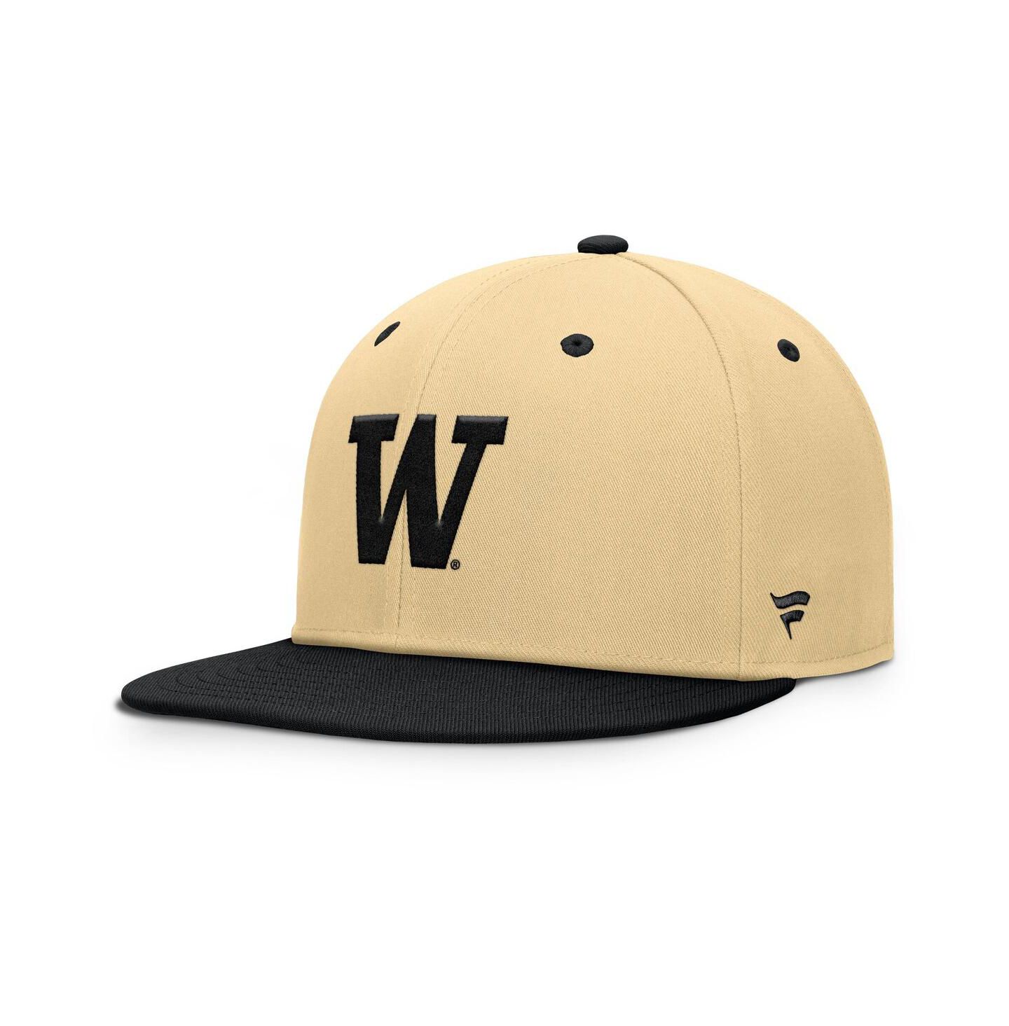 Мужская кепка Fanatics Gold/Black Washington Huskies Balance Fitted Hat — фото 1