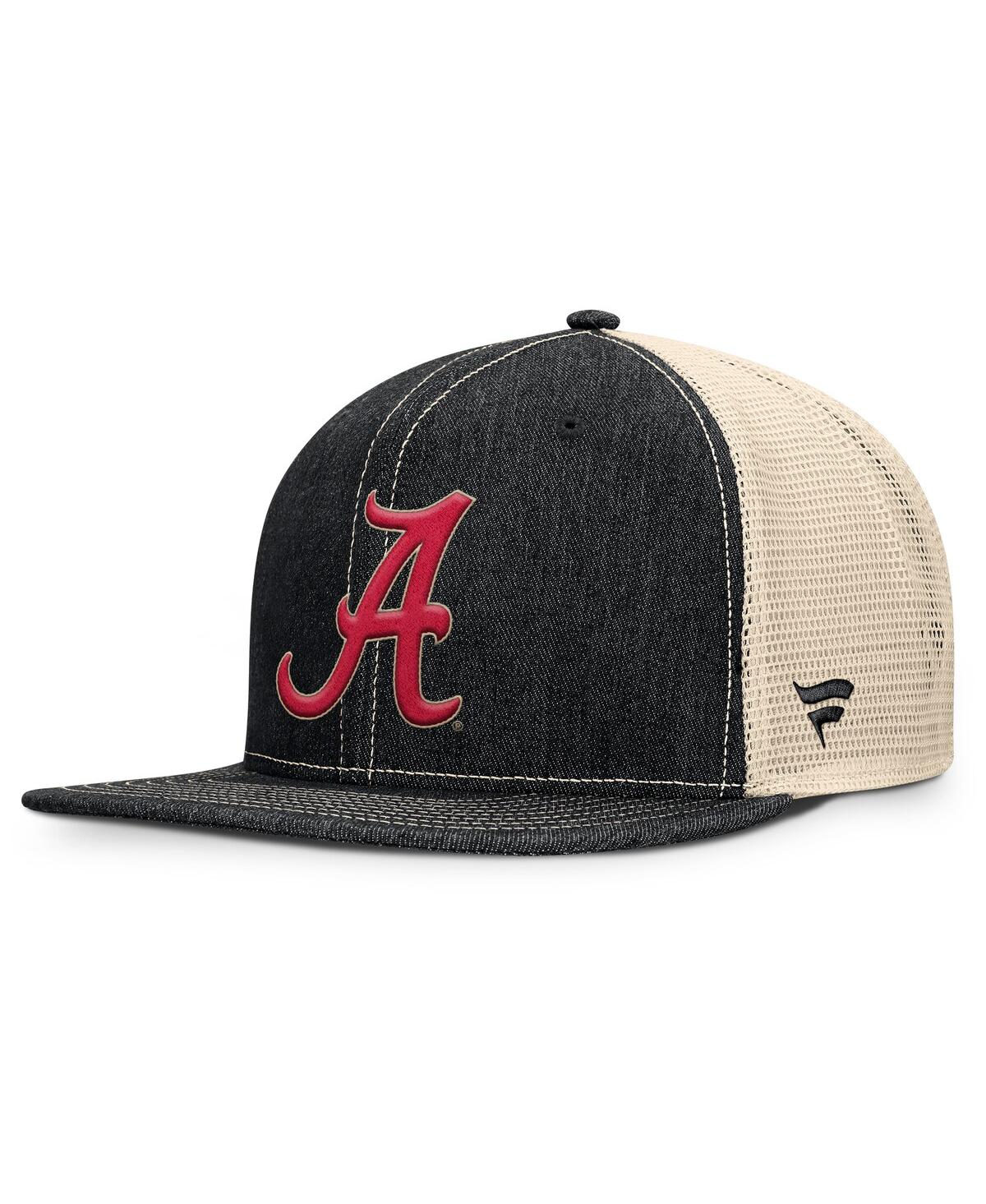 Fanatics Men's Black/natural Alabama Crimson Tide Legend Trucker Snapback Hat In Multi