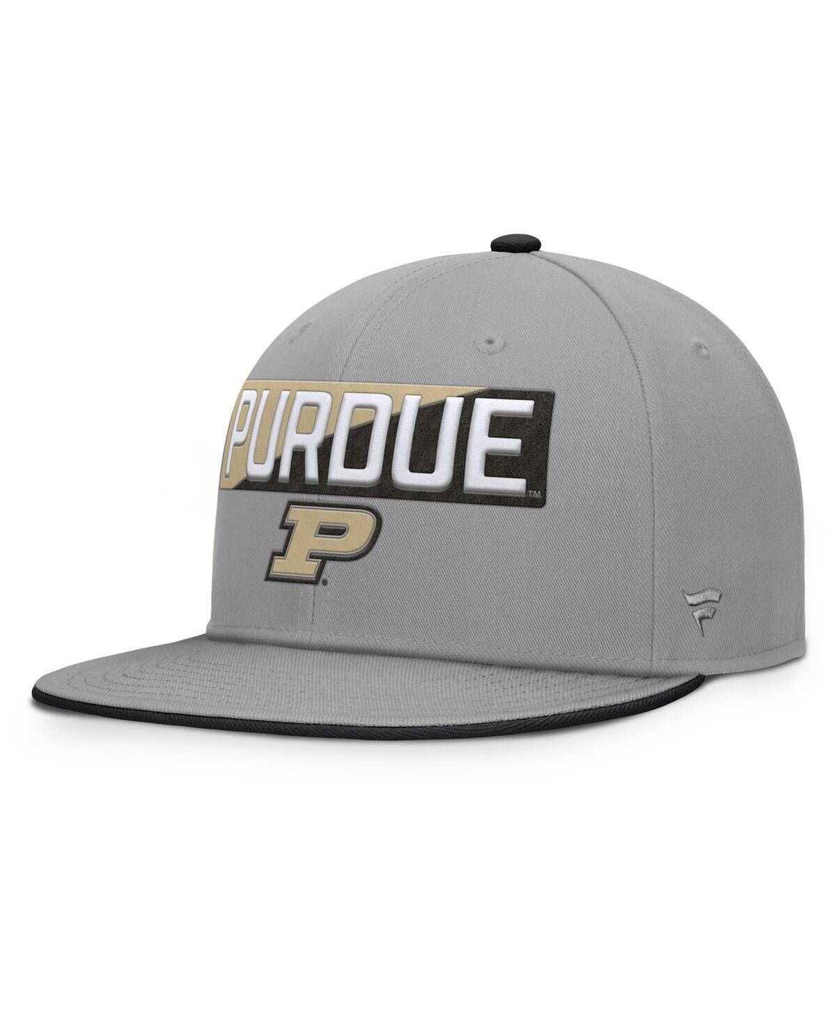 Fanatics Men's Gray Purdue Boilermakers Duo Snapback Hat In Gray
