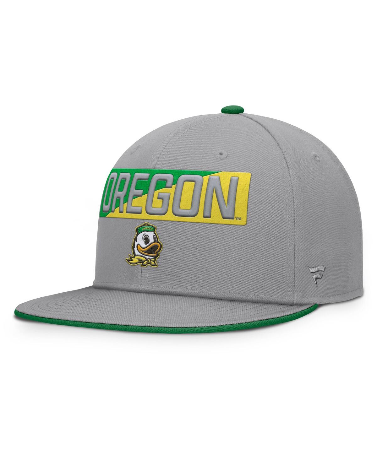 Fanatics Men's Gray Oregon Ducks Duo Snapback Hat In Gray
