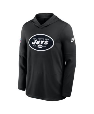 Men's Black New York Jets Alt Pack Pass Accuracy Performance Long Sleeve Hoodie T-Shirt