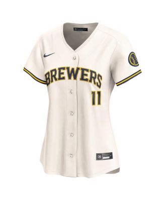 Women's Jackson Chourio Cream Milwaukee Brewers Home Limited Player Jersey