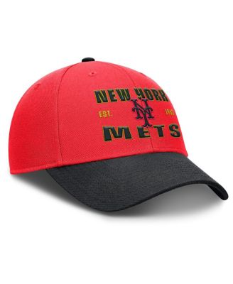 Men's Crimson/Black New York Mets Neon 90s Rise Adjustable Hat