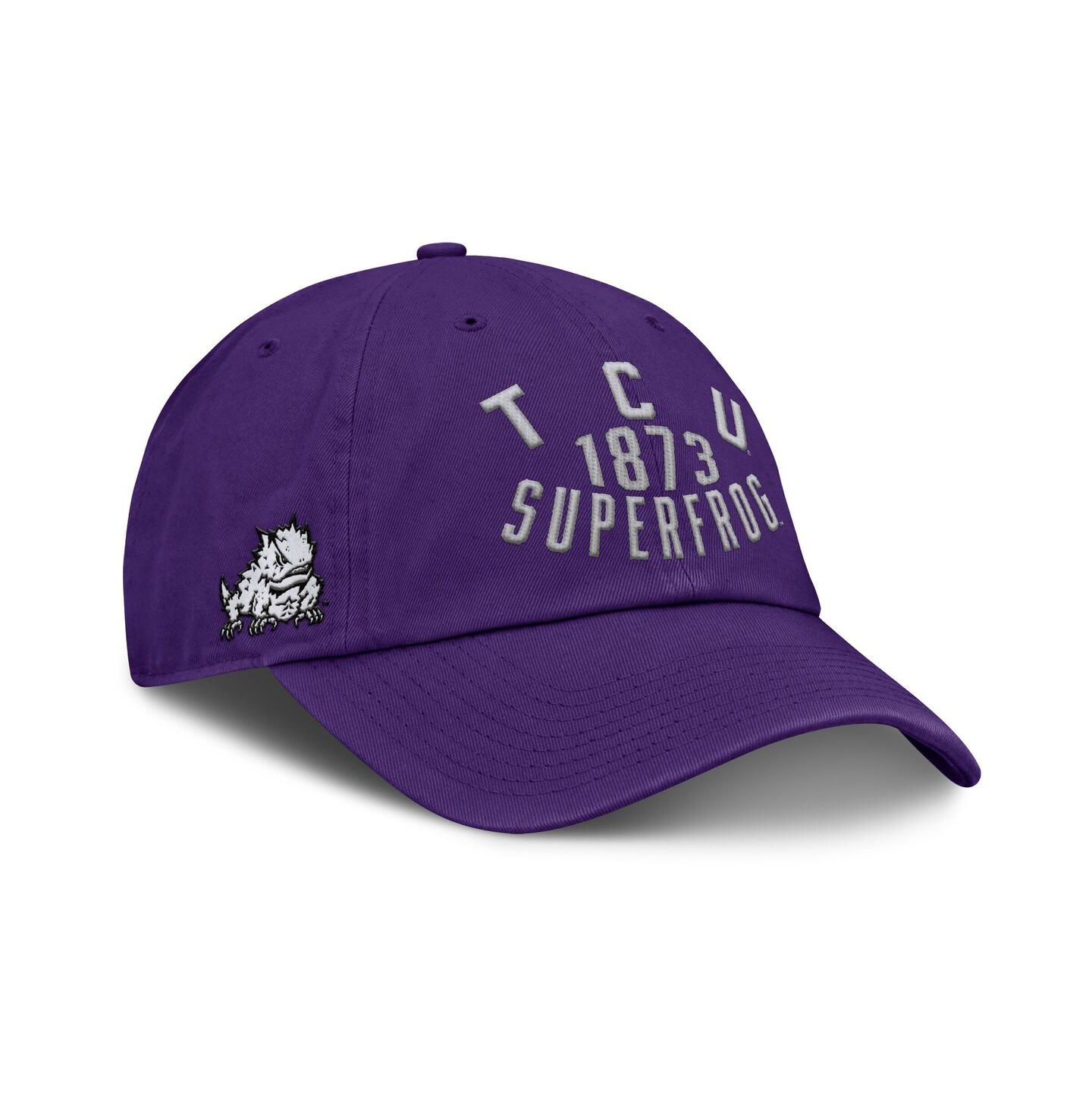 Мужская кепка Fanatics Purple TCU Horned Frogs Archer Adjustable Hat — фото 1