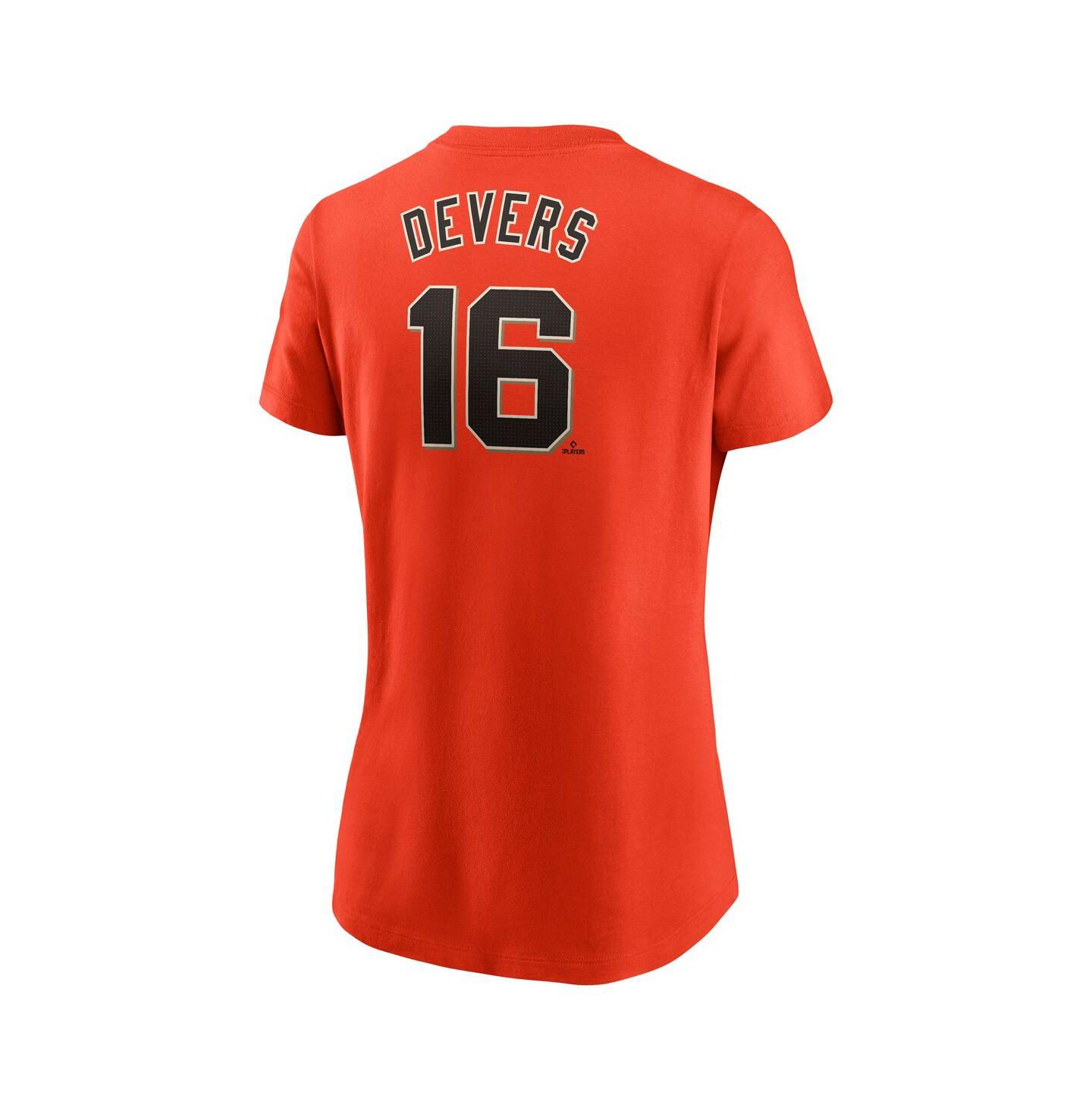 Женская футболка Nike Rafael Devers Orange San Francisco Giants Name & Number — фото 3