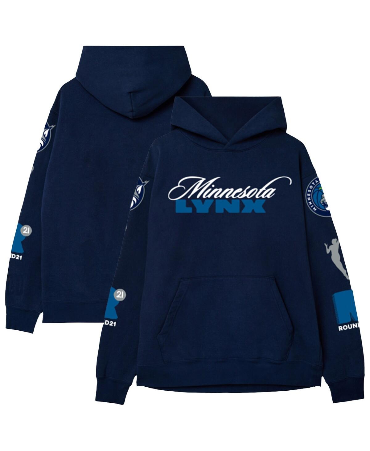 Round21 Men's And Women's Navy Minnesota Lynx Swish Pullover Hoodie In Blue