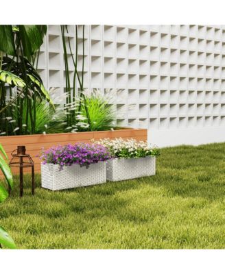 Railing Planter Box (2 Pack, 20 Inch), Rat Look,