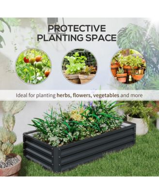 Raised Garden Bed Vegetable Planter Flower Gardening Box Patio