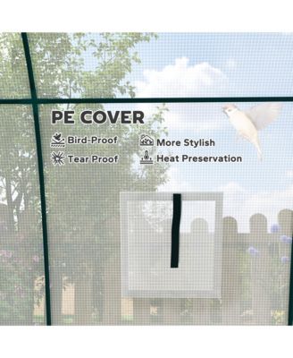 Walk-In Hoop House house with bags, 6' x 6' x 6.6',