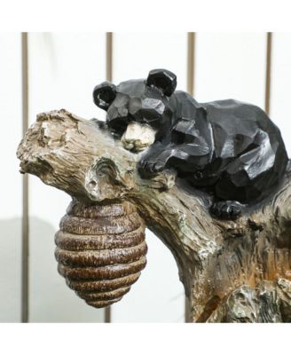 22.4" 3-Tier Outdoor Water Fountain with LED Lights, Pump