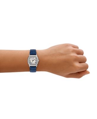 Women's Harlow Three-Hand Navy Croco Leather Watch, 27mm