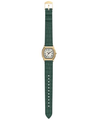 Women's Harlow Three-Hand Green Croco Leather Watch, 27mm