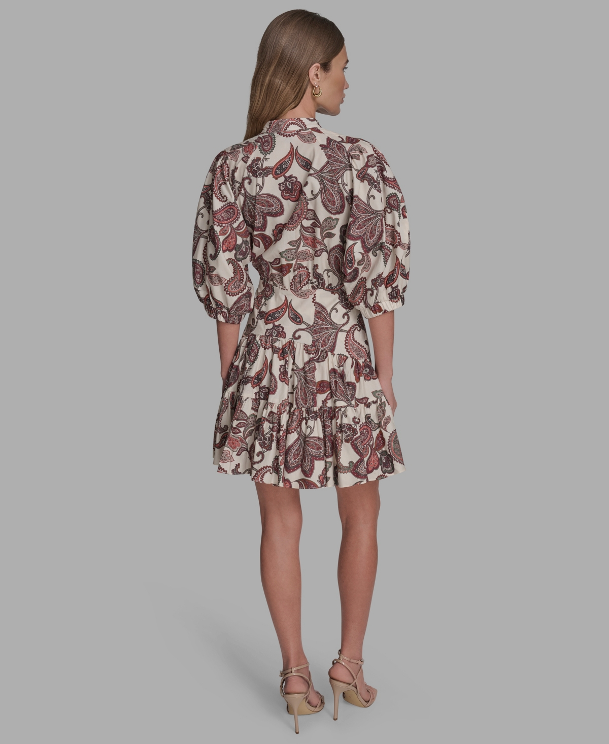 Bcbg Women's Collared Short-sleeve Fit & Flare Dress