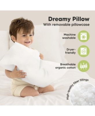 Toddler Pillow with Pillowcase, Small Pillow for Sleeping