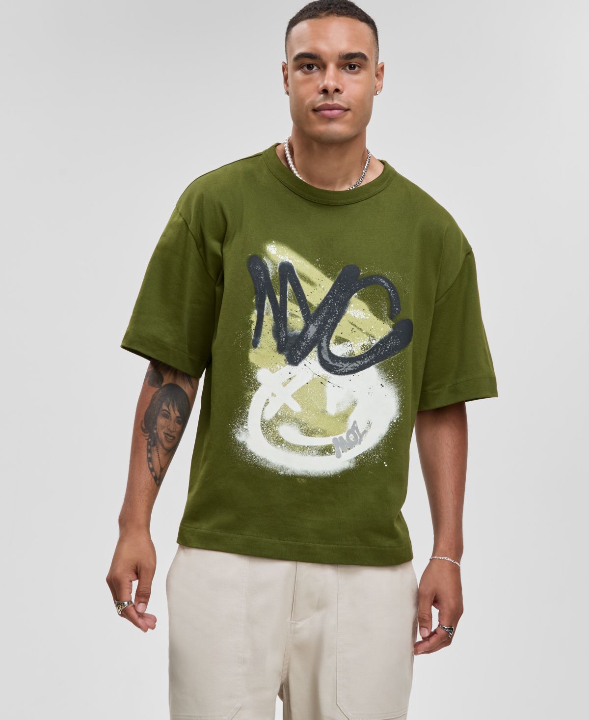 Мужская футболка с граффити свободного кроя, эксклюзивная от Macy's
