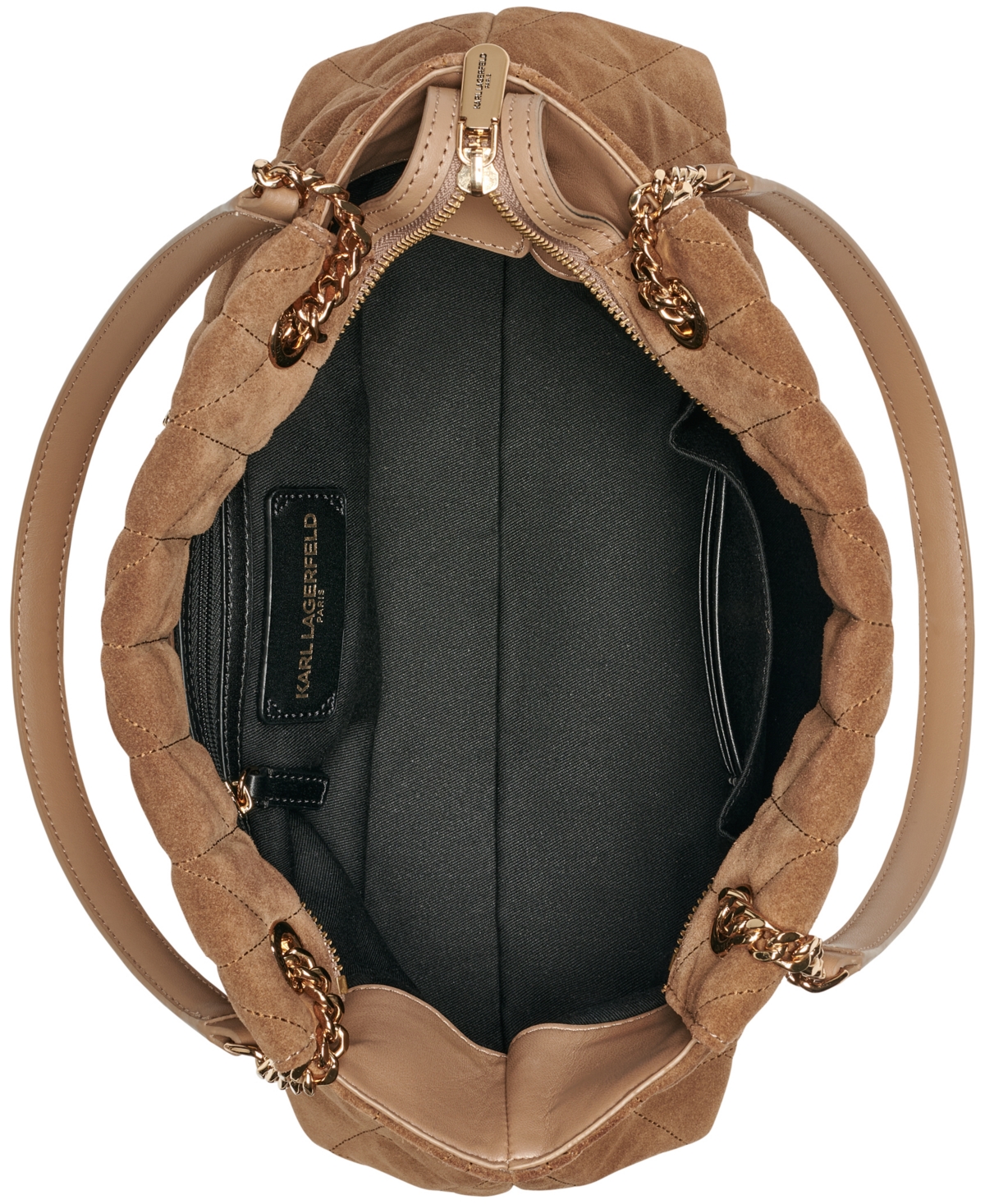 Karl Lagerfeld Lafayette Medium Leather Satchel In Brown