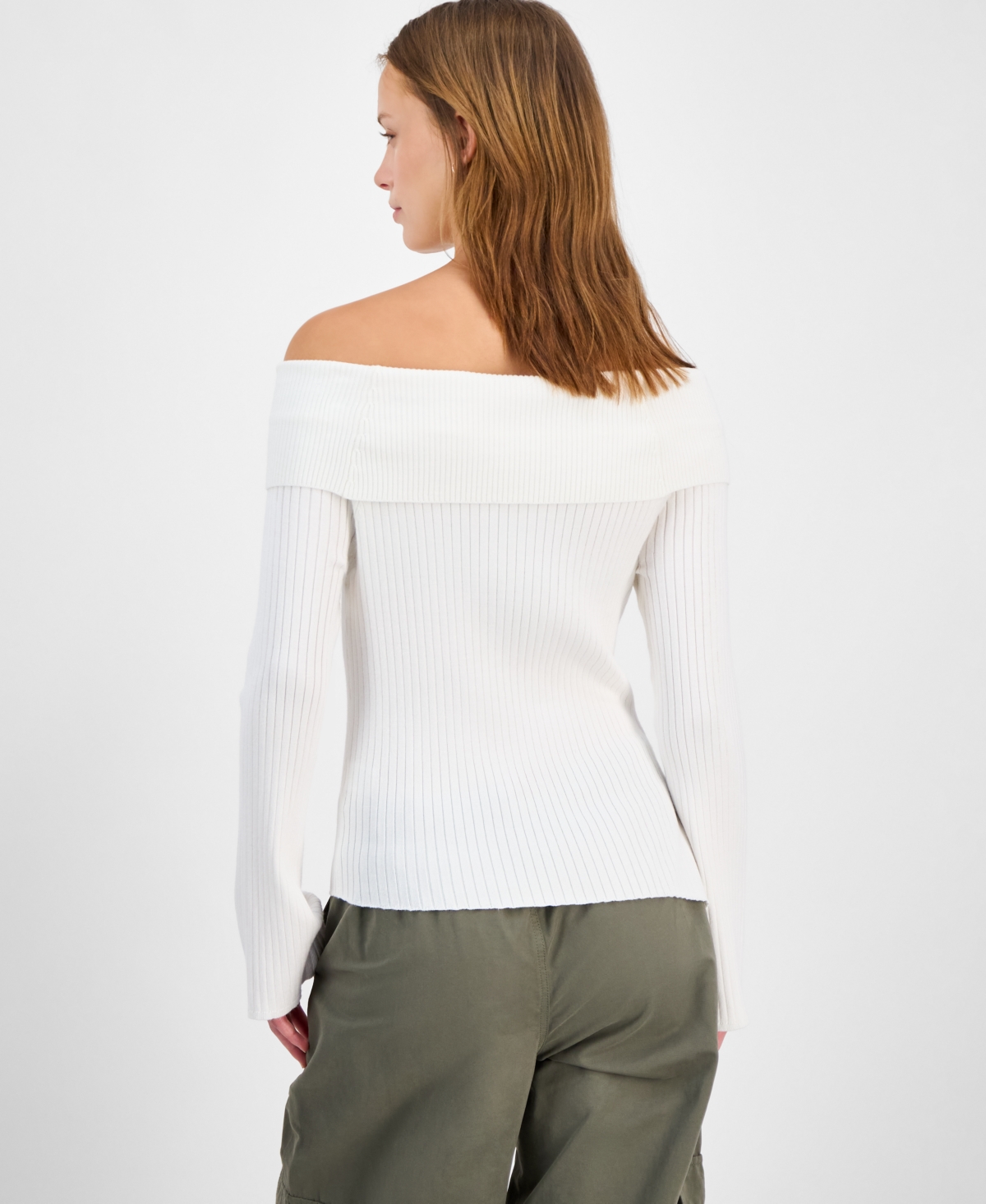 Hooked Up By Iot Juniors' Marilyn Off-the-shoulder Top In White