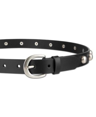 Skinny Studded Casual Leather Belt