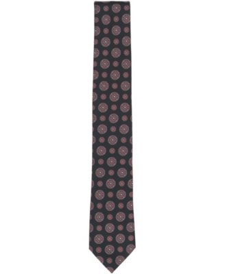 Men's Crimson Neat Printed Tie, Macy's Exclusive
