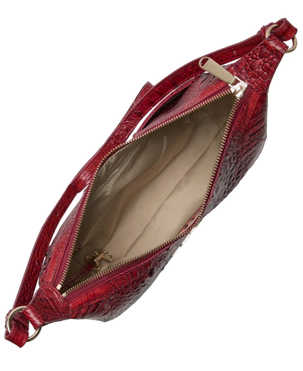 Brahmin Corinne Small Leather Crossbody In Red